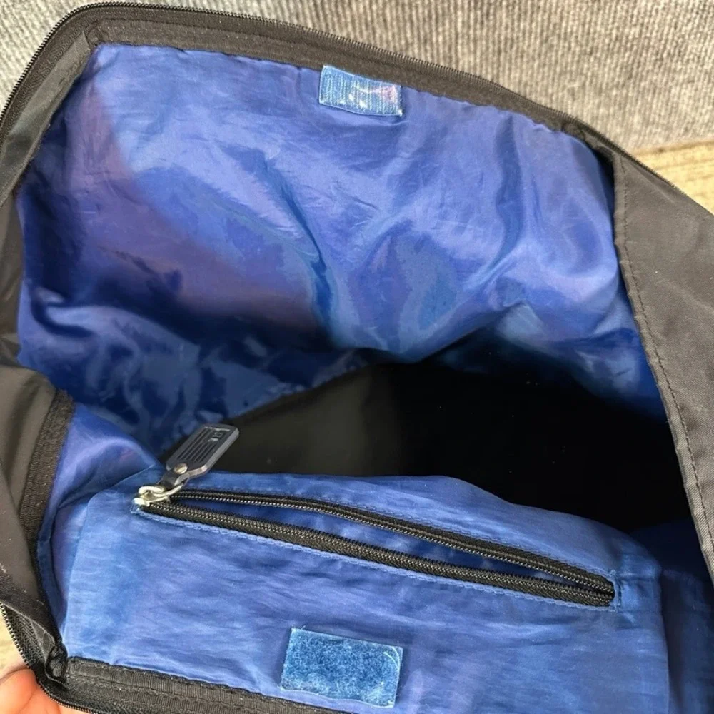 Ralph Lauren Polo Jeans Co Duffel Bag Blue Black Nylon Vintage Travel Gym Tote